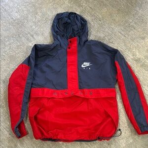 Nike Air Red and Gray Rain/Windbreaker Jacket